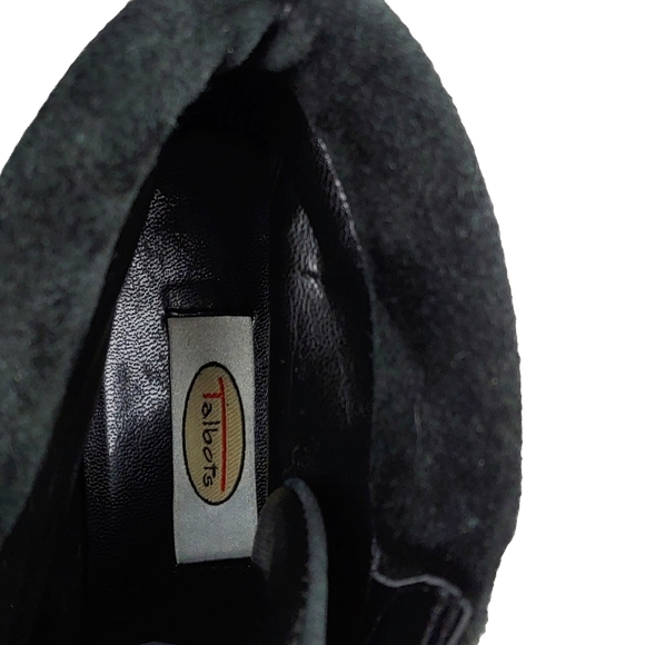 Talbots Iceland EUC Womens 7 Black Suede Lace Up Bombat Boots - Picture 8 of 10